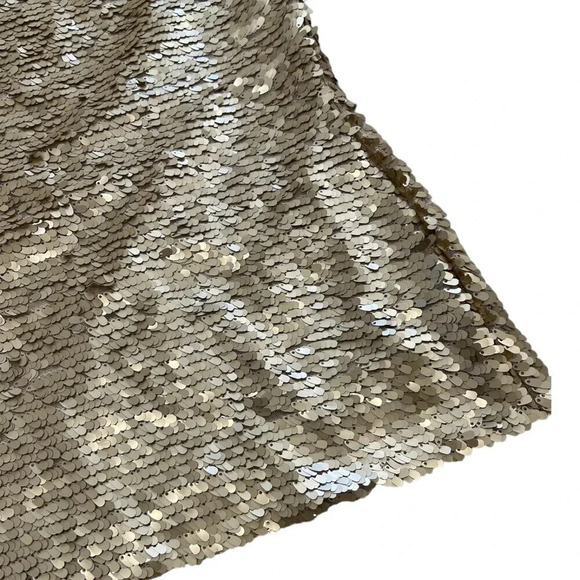 Essentials By Milano Gold Sequin Tank Top S - Picture 2 of 3
